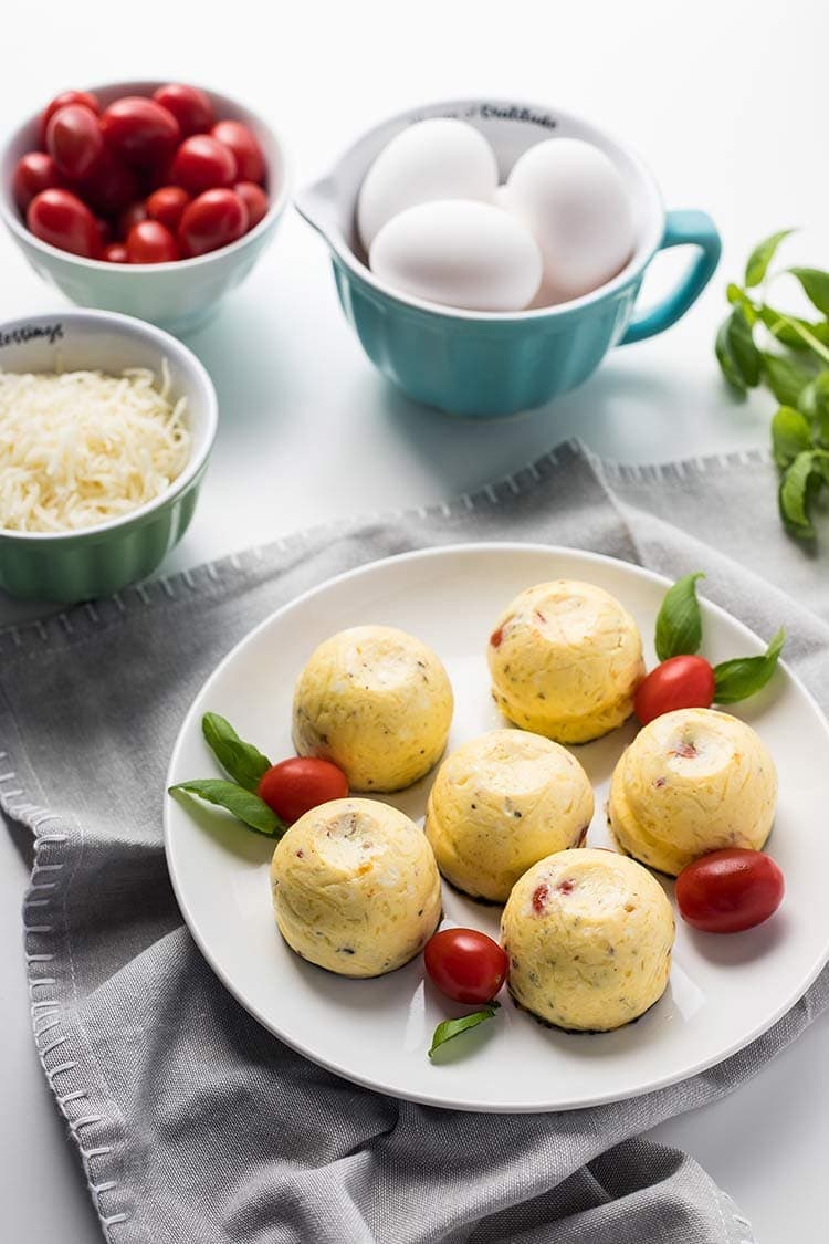 Instant Pot Caprese Egg Bites (Keto) - Make-Ahead Meal Mom